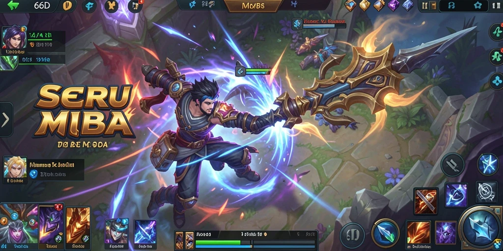 Tangkapan layar gameplay seru dari 66D di arena MOBA.