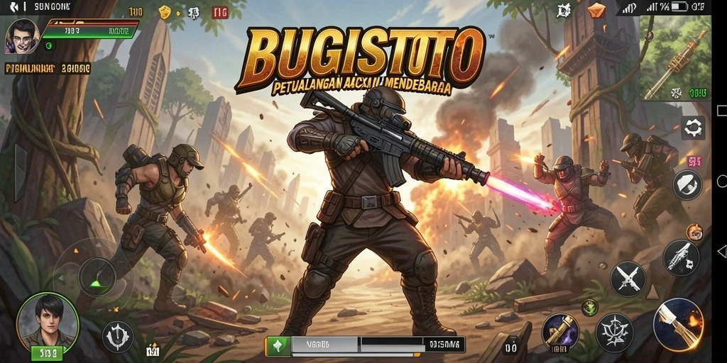 Tampilan gameplay <strong>BUGISTOTO</strong> yang penuh aksi dan grafis menawan.