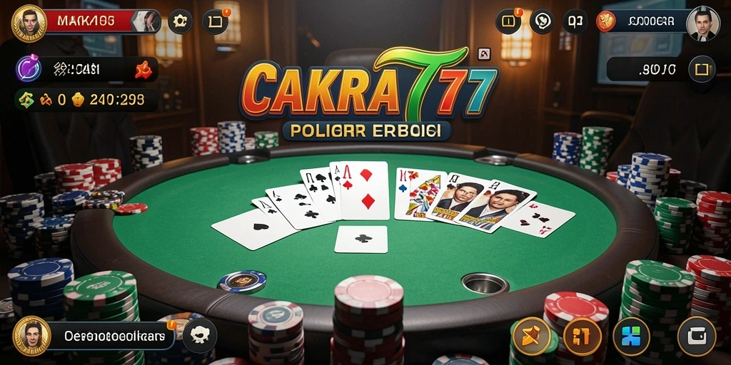 Tampilan gameplay seru dari CAKRA777 saat bermain Poker.