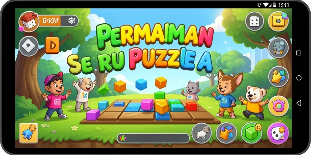 Tampilan gameplay DKK menampilkan berbagai puzzle yang menarik dan tantangan menantang.