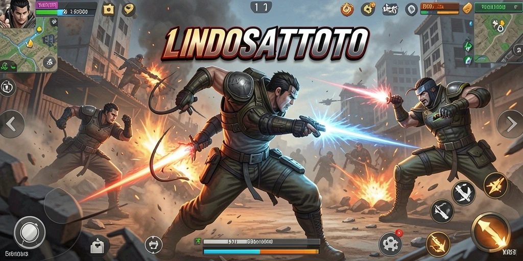 Tampilan gameplay LNDOSATTOTO dalam aksi penuh adrenalin.