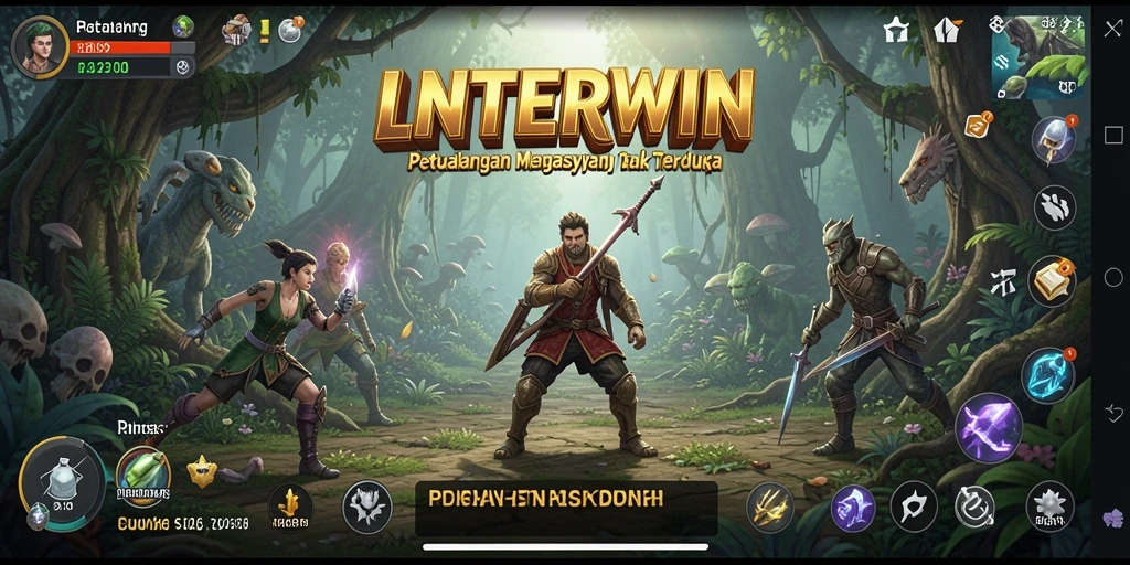 Screenshot gameplay LNTERWIN yang menampilkan petualangan seru dan tantangan menunggu.