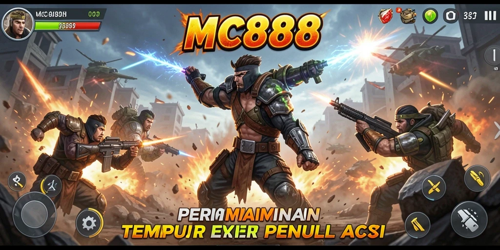 Tangkapan layar gameplay MC888 yang mendebarkan di medan pertempuran.