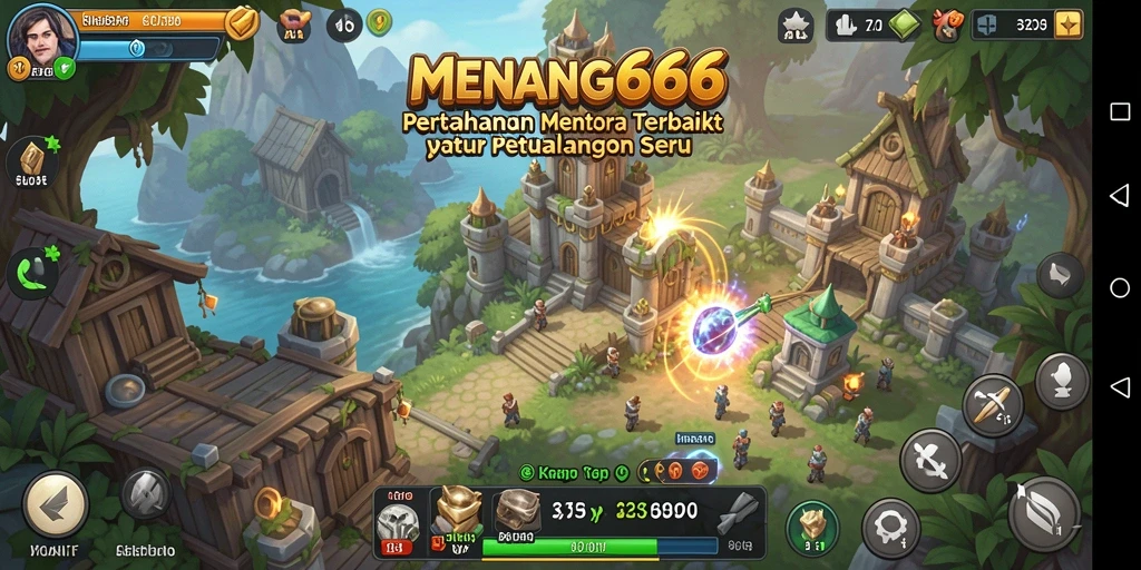 Tampilan gameplay MENANG666 dengan menara dan strategi pertahanan yang menarik.