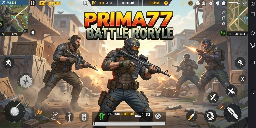 Tampilan seru pertarungan Battle Royale di PRIMA77.