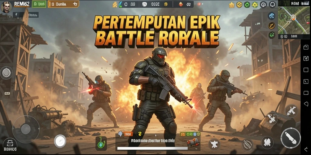 Tampilan gameplay mendebarkan dari pertempuran di REMI62.