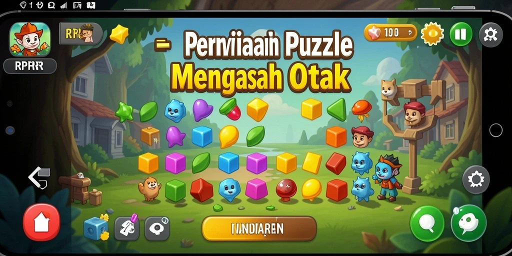 Screenshot utama RPRR menampilkan pemain menikmati gameplay Puzzle yang seru.