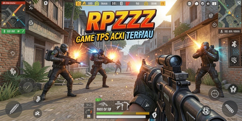 Screenshot aksi seru dalam game TPS RPZZZ.