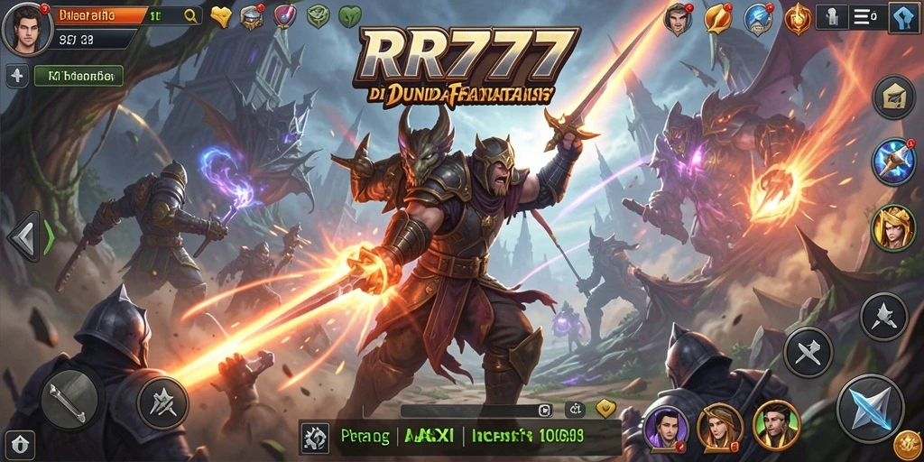 Tampilan gameplay action yang mendebarkan dari RR777.