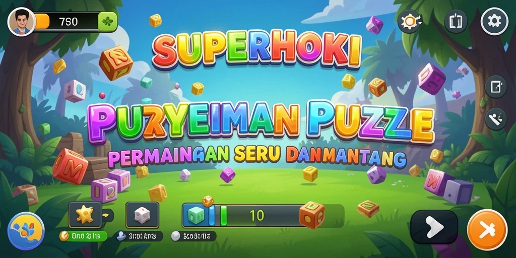 Screenshot gameplay SUPERHOKI yang menampilkan tantangan puzzle seru.