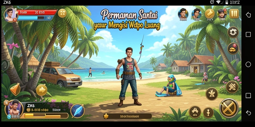Tampilan gameplay ZK6 yang ceria dan menghibur.